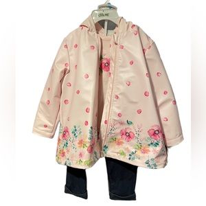 Little Me Floral Raincoat Set